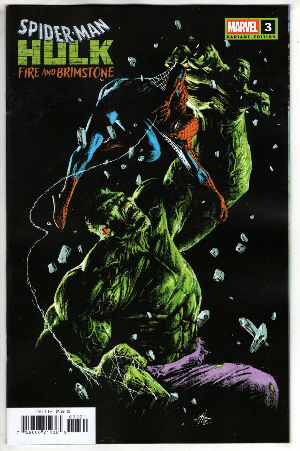 SPIDER-MAN/HULK: FIRE AND BRIMSTONE #3 GABRIELE DELL'OTTO VARIANT (VF/NM) - Packrat Comics