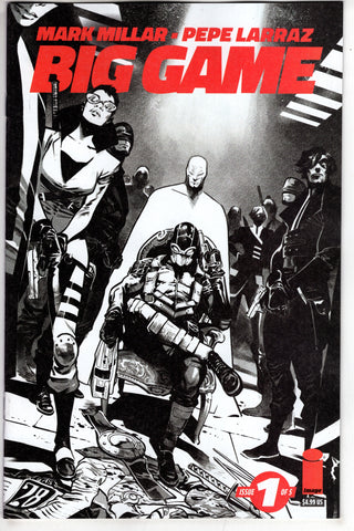 Big Game #1 (Of 5) Cover B Larraz Black & White Variant (Mature) - Packrat Comics
