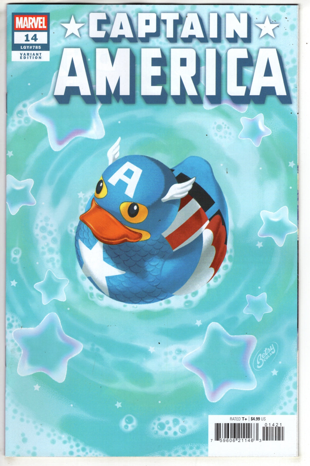 CAPTAIN AMERICA #14 BETSY COLA MARVEL DUCK VARIANT [ARM] (VF/NM)