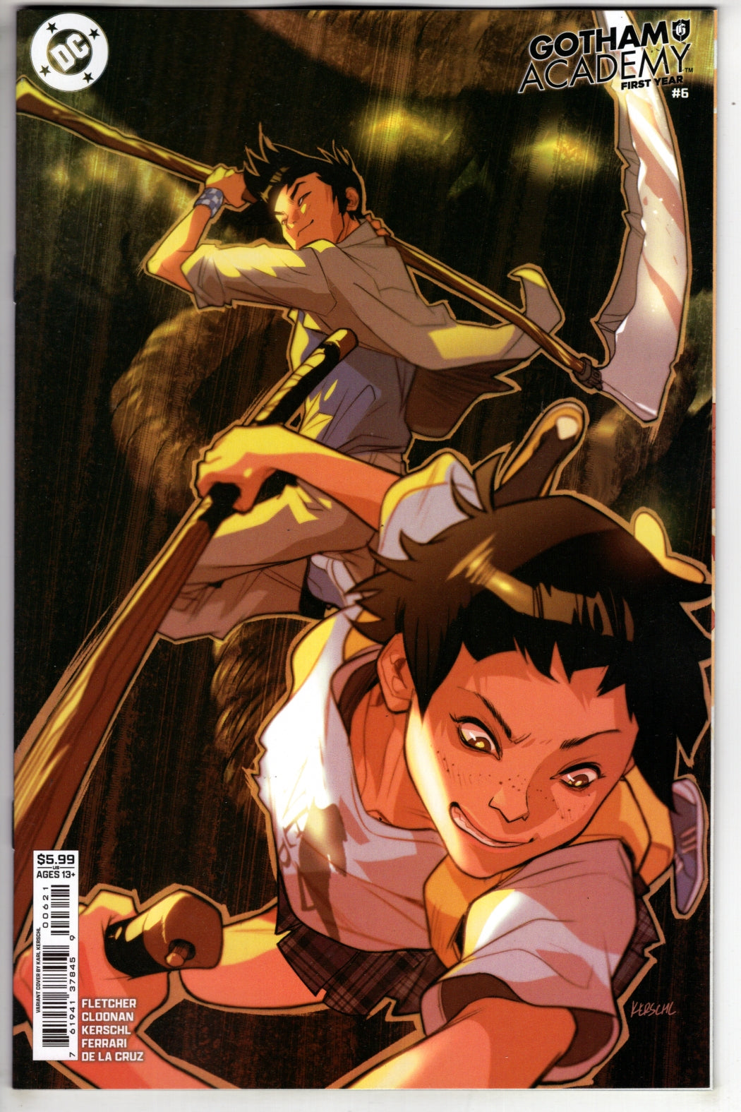 GOTHAM ACADEMY FIRST YEAR #6 (OF 6) CVR B KARL KERSCHL CARD STOCK VAR (VF/NM)