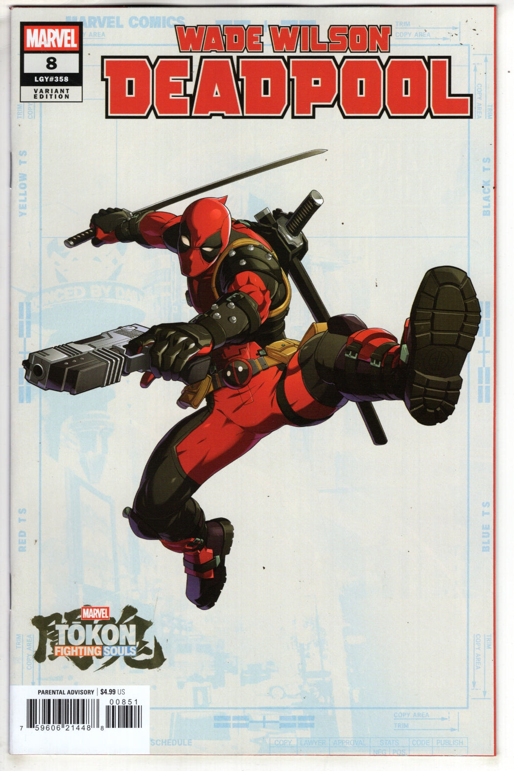 WADE WILSON: DEADPOOL #8 MARVEL TOKON: FIGHTING SOULS VARIANT [BG] (VF/NM)