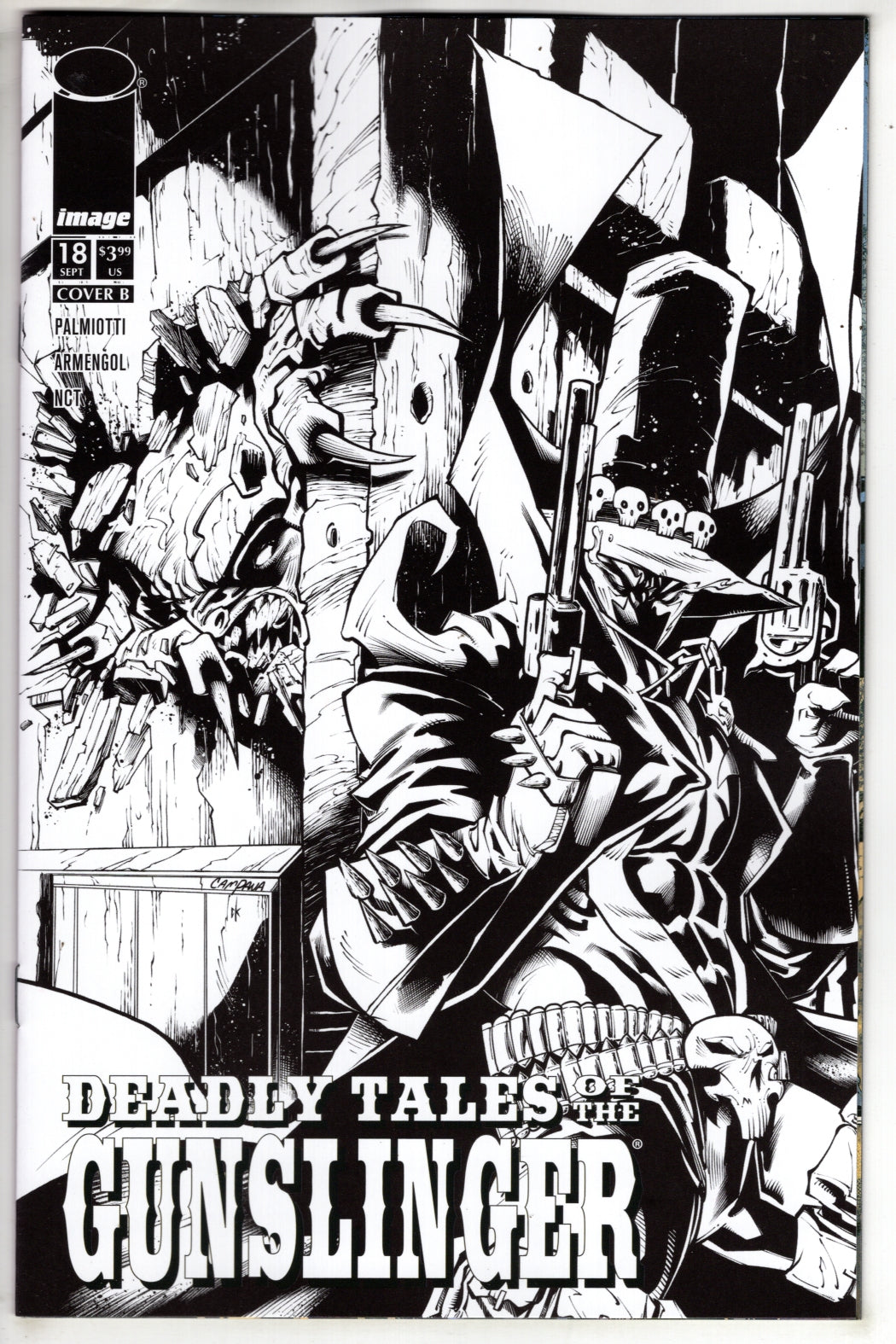 DEADLY TALES OF THE GUNSLINGER SPAWN #18 CVR B CHRIS CAMPANA B&W VAR (VF/NM)