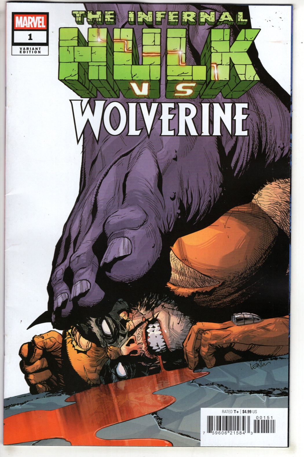 INFERNAL HULK VS. WOLVERINE #1 LEINIL YU VARIANT (VF/NM)