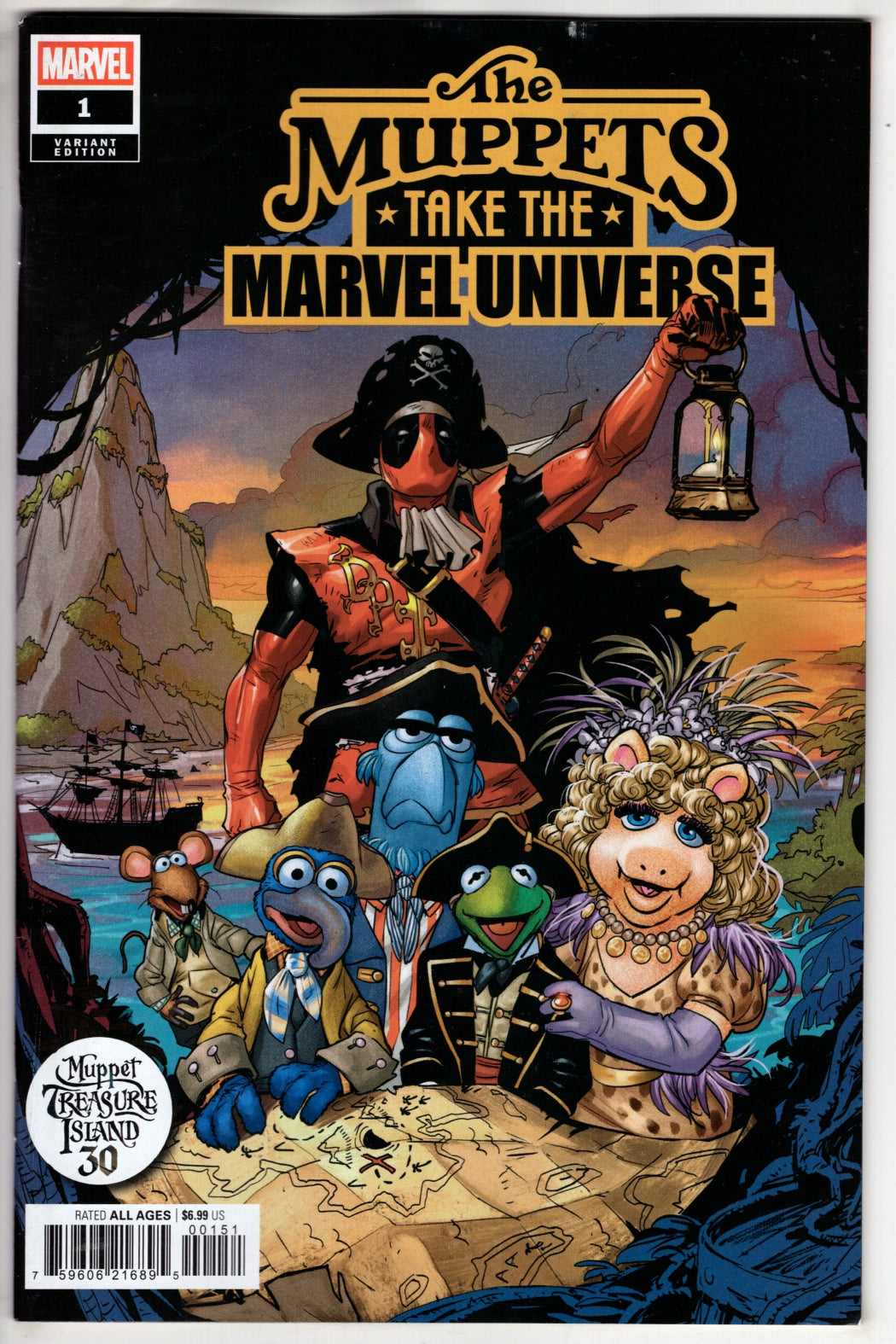 MUPPETS TAKE THE MARVEL UNIVERSE #1 MATTEO LOLLI MUPPET TREASURE ISLAND 30TH ANNIVERSARY VARIANT (VF/NM)