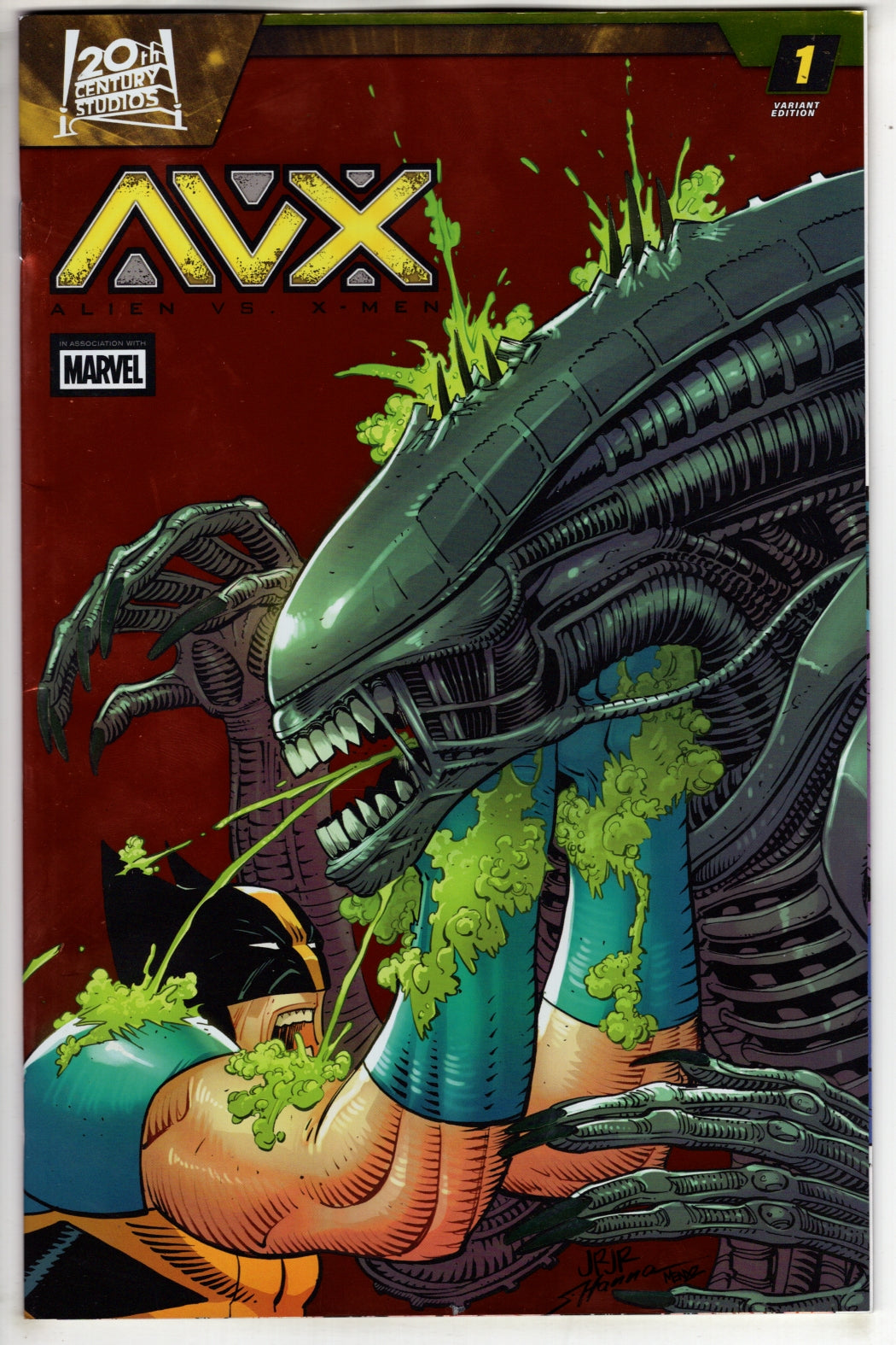 ALIEN VS. X-MEN #1 JOHN ROMITA JR. FOIL VARIANT (VF/NM)