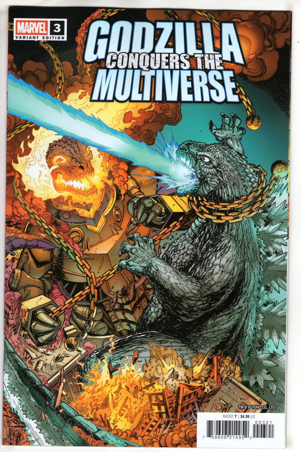 GODZILLA CONQUERS THE MULTIVERSE #3 MARK BAGLEY HEISEI VS. MARVEL VARIANT (VF/NM)