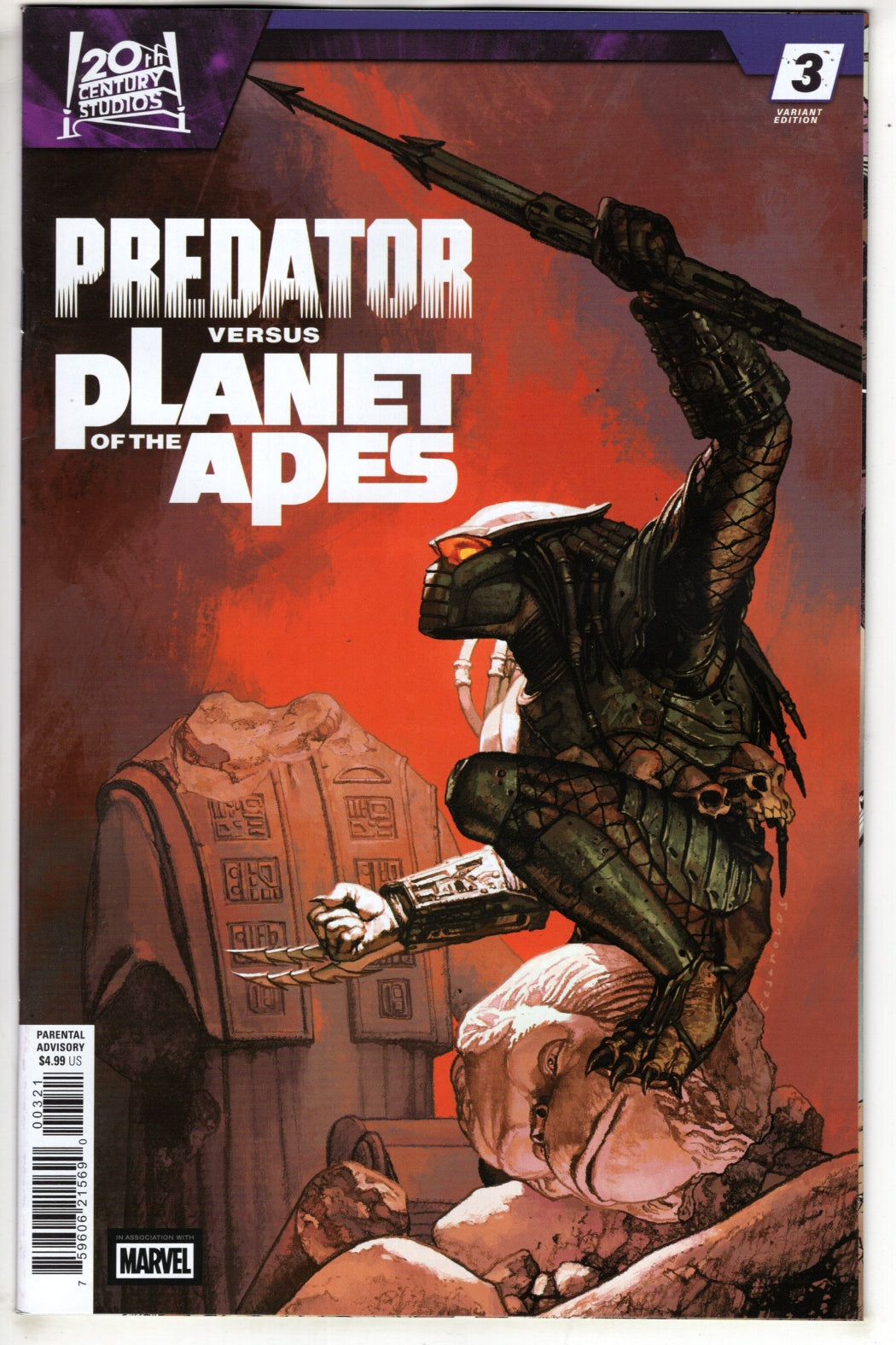 PREDATOR VS. THE PLANET OF THE APES #3 JOSEMARIA CASANOVAS VARIANT (VF/NM)