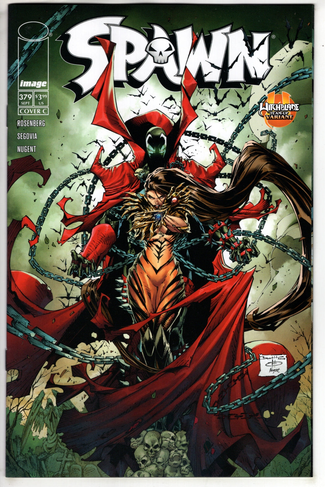 SPAWN #379 CVR C BRETT BOOTH WITCHBLADE TEAM UP VAR (VF/NM)