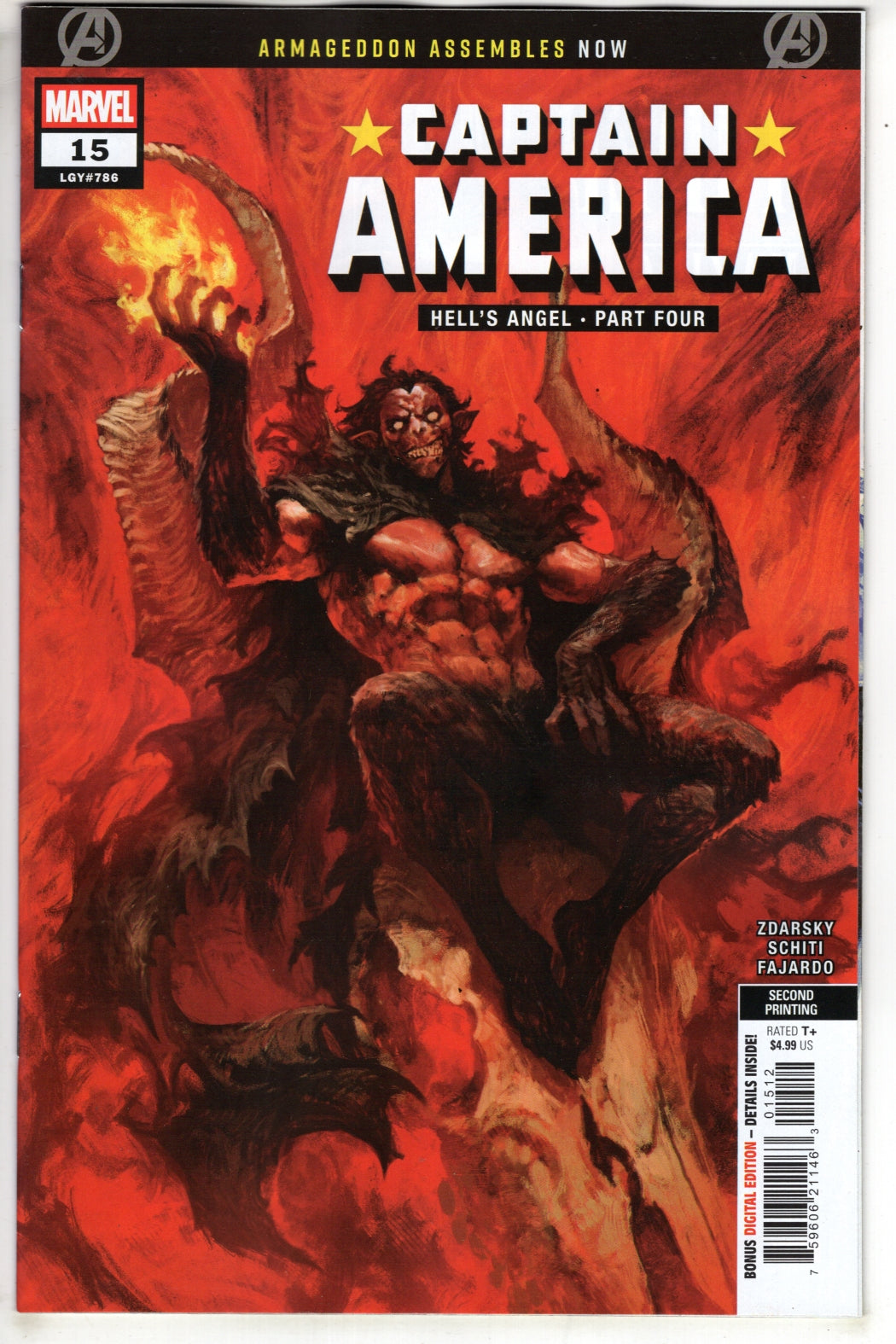 CAPTAIN AMERICA #15 SKAN 2ND PRINTING VARIANT [ARM] (VF/NM)