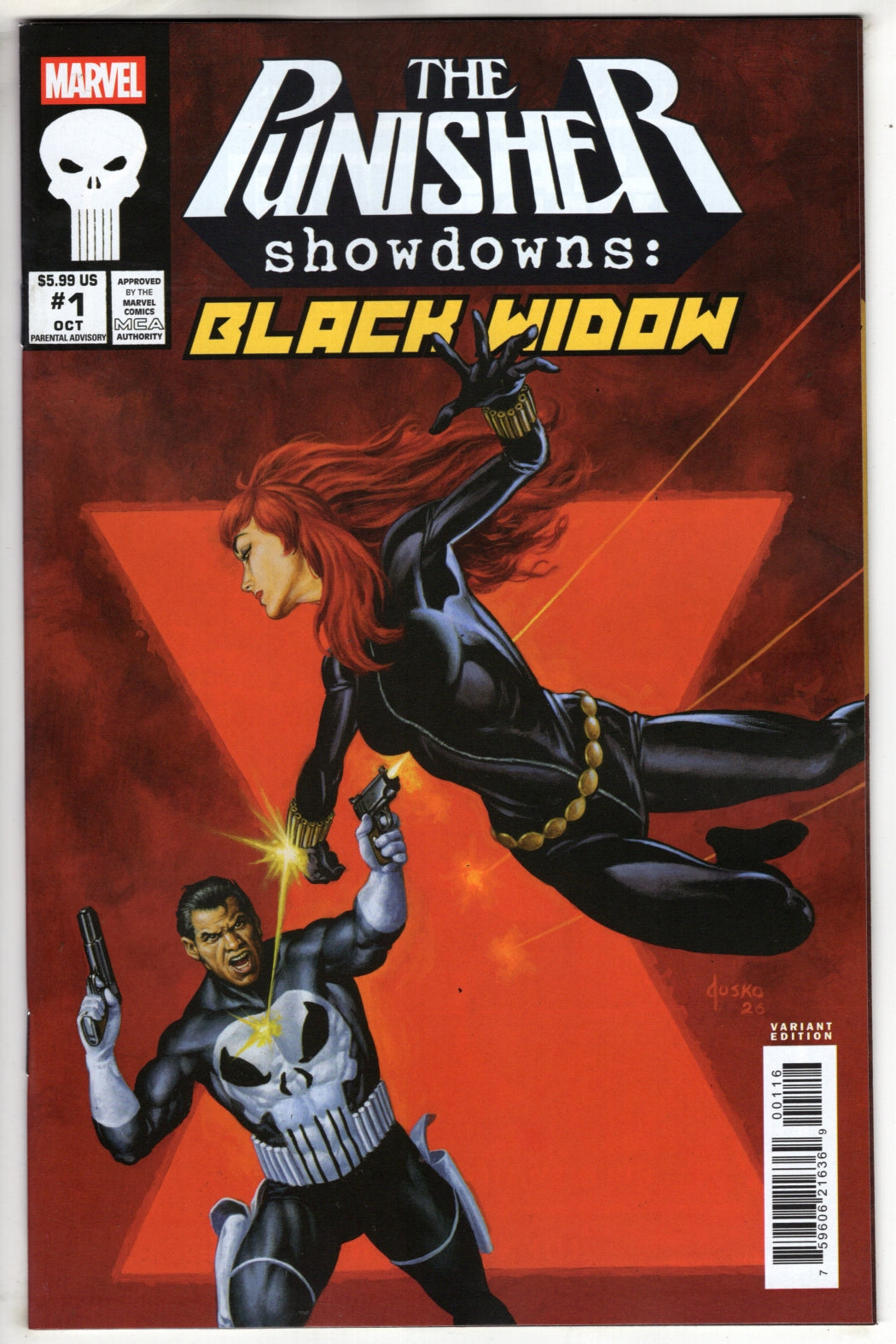 PUNISHER SHOWDOWNS: BLACK WIDOW #1 JOE JUSKO VARIANT (VF) - Packrat Comics