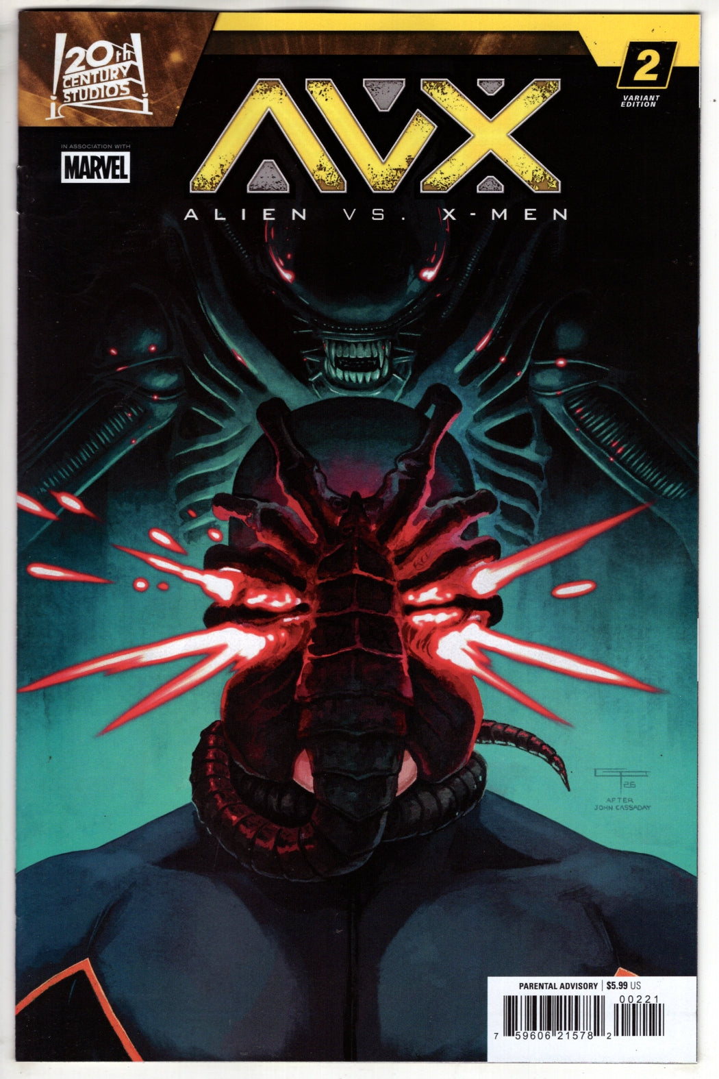 ALIEN VS. X-MEN #2 GERMAN PERALTA VARIANT (VF/NM) - Packrat Comics