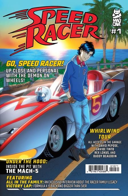 Mad Cave Studios COMIC BOOK SPEED RACER #1 CVR G 10 COPY CHRIS BATISTA CAR MAGAZINE HOMAGE UNLOCK VAR