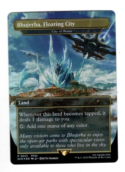Magic the Gathering GAME Bhujerba, Floating City City of Brass Final Fantasy Foil Championship Promo MTG