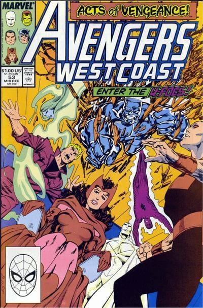 Marvel COMIC BOOK Avengers West Coast #53 - CVR A (VF)