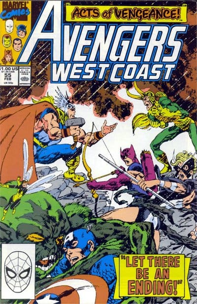 Marvel COMIC BOOK Avengers West Coast #55 - CVR A (VF)