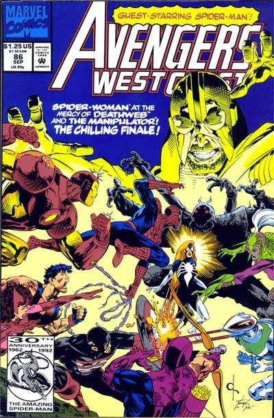 Marvel COMIC BOOK Avengers West Coast #86 (VF/NM)