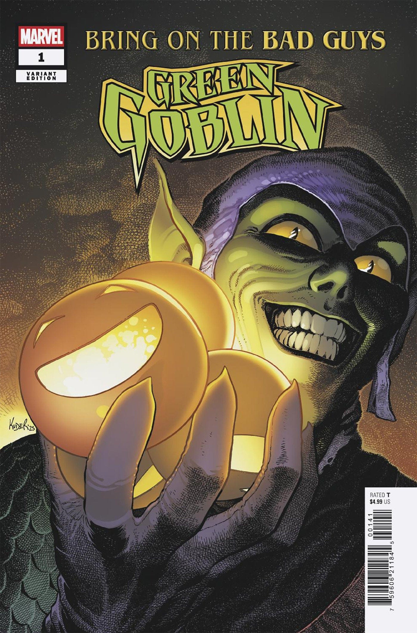 Marvel COMIC BOOK BRING ON THE BAD GUYS: GREEN GOBLIN #1 AARON KUDER VARIANT