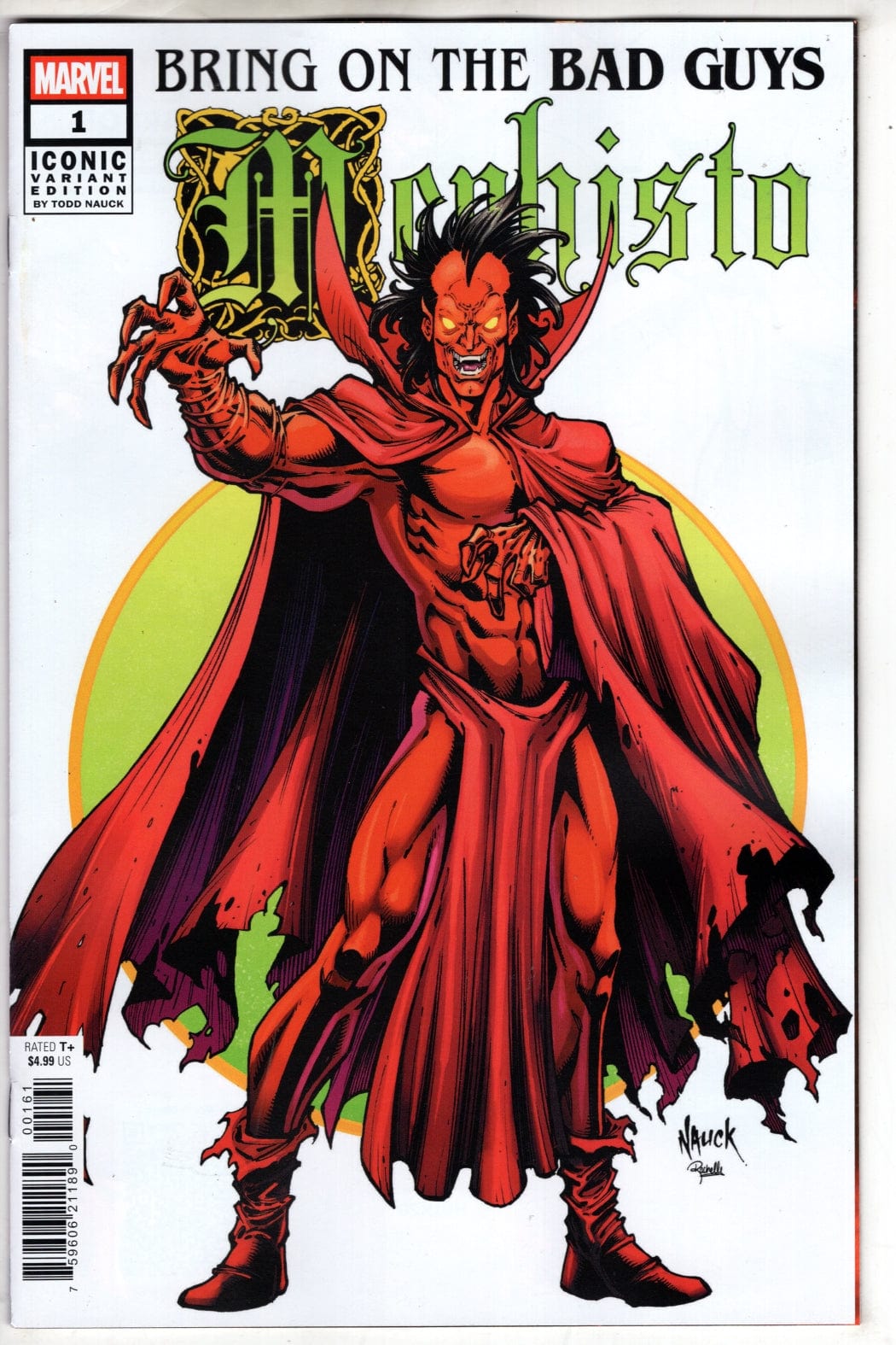 Marvel COMIC BOOK BRING ON THE BAD GUYS: MEPHISTO #1 TODD NAUCK ICONIC VARIANT