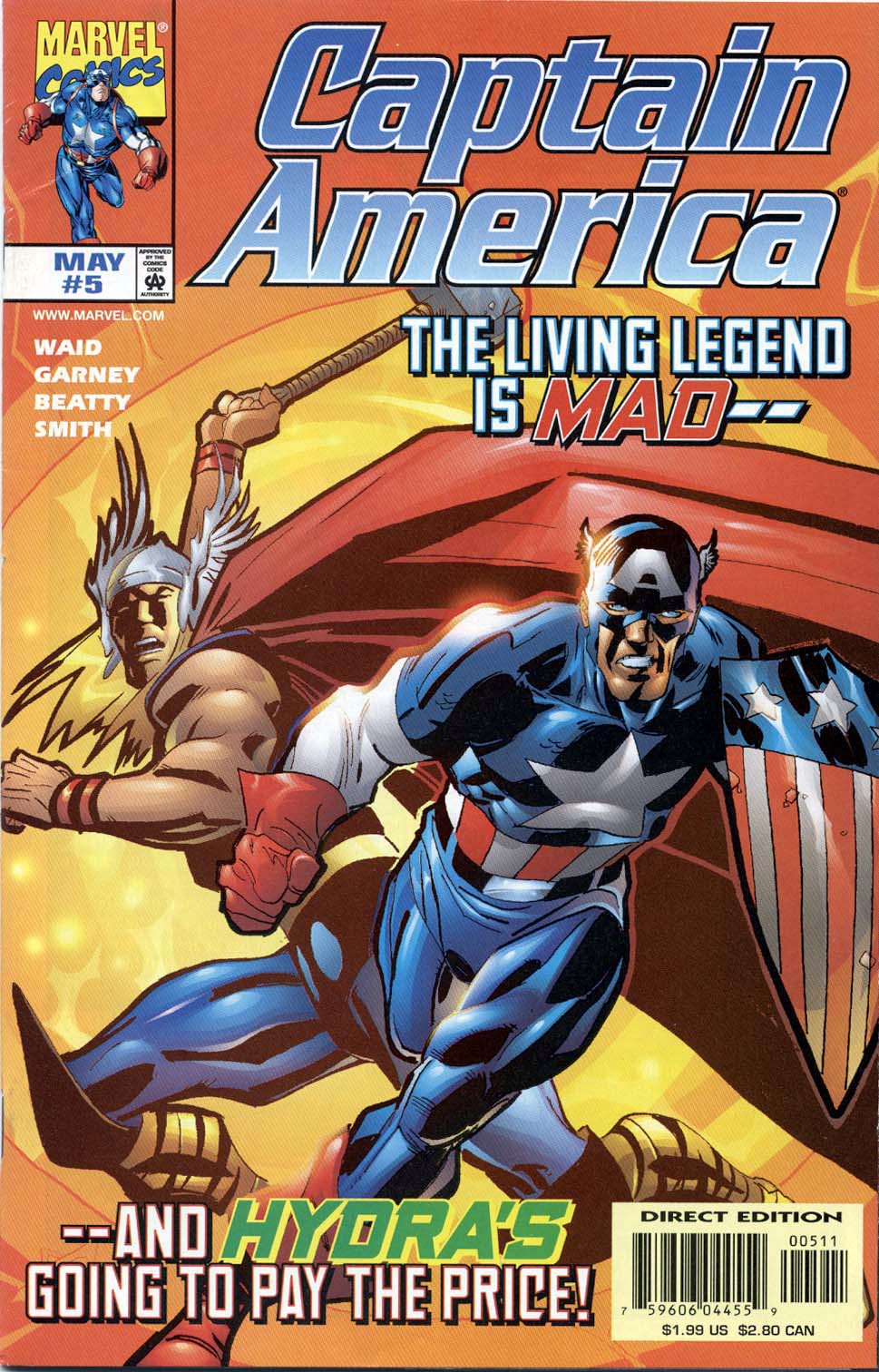 Marvel COMIC BOOK Captain America #5 (VF)