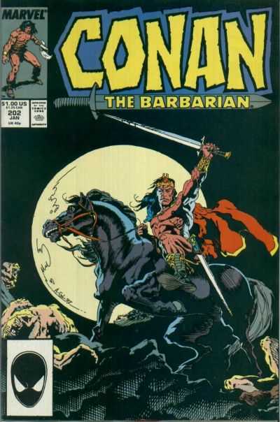Marvel COMIC BOOK Conan the Barbarian #202 (VF)