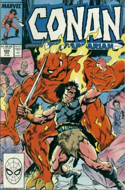 Marvel COMIC BOOK Conan the Barbarian #205 (VF)