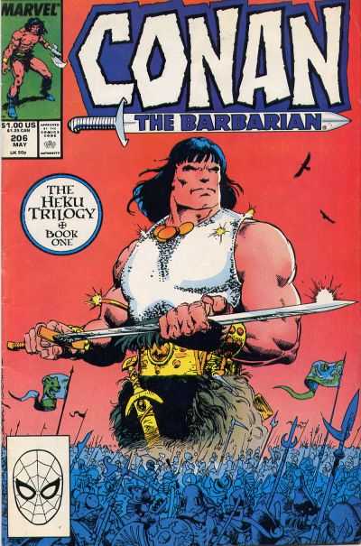 Marvel COMIC BOOK Conan the Barbarian #206 (VF)