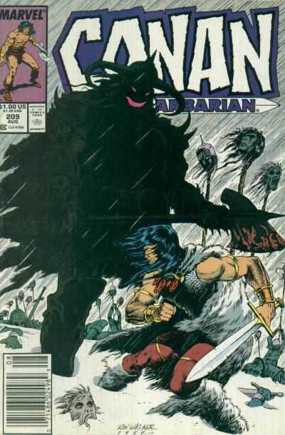 Marvel COMIC BOOK Conan the Barbarian #209 (VF)