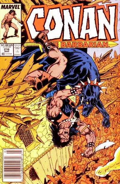 Marvel COMIC BOOK Conan the Barbarian #216 (VF)