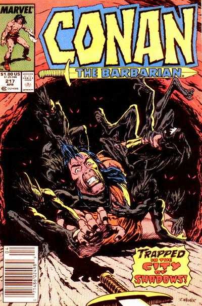 Marvel COMIC BOOK Conan the Barbarian #217 (VF)