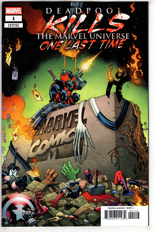 Marvel COMIC BOOK DEADPOOL KILLS THE MARVEL UNIVERSE ONE LAST TIME #1 NICK BRADSHAW VARIANT