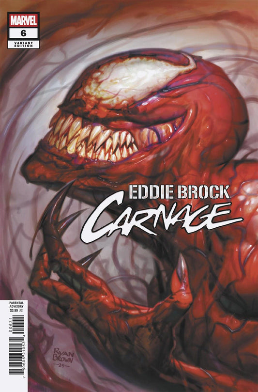 Marvel COMIC BOOK EDDIE BROCK: CARNAGE #6 RYAN BROWN VARIANT