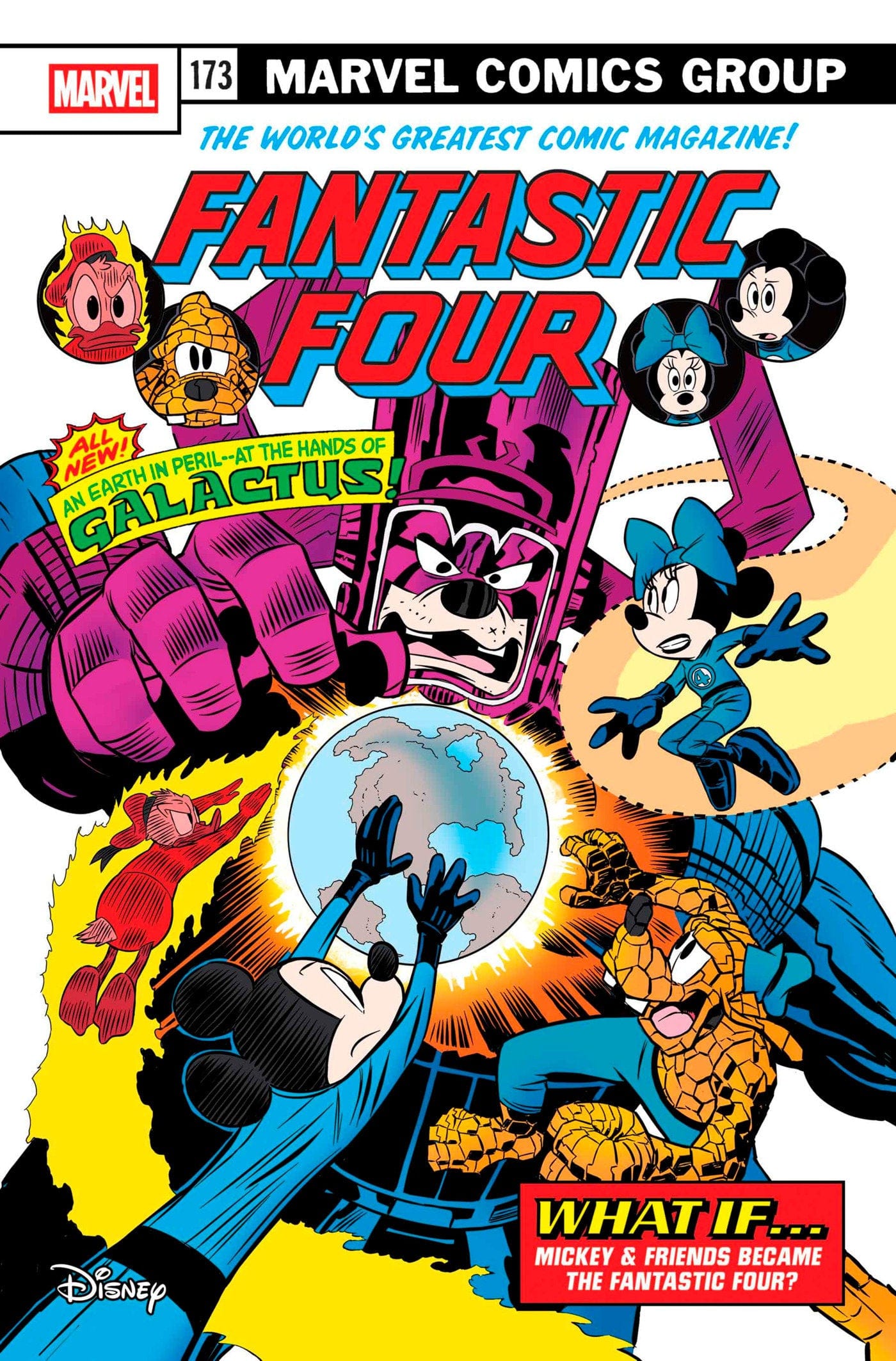Marvel COMIC BOOK FANTASTIC FOUR #31 CLAUDIO SCIARRONE DISNEY WHAT IF? FANTASTIC FOUR HOMAGE VARIANT [DOOM]
