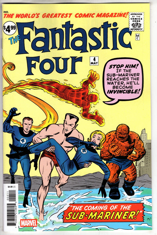 Marvel COMIC BOOK FANTASTIC FOUR #4 FACSIMILE EDITION