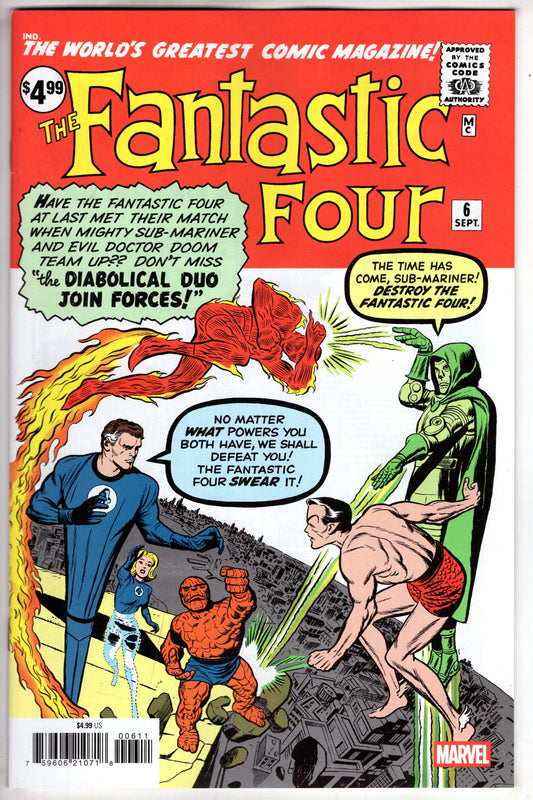 Marvel COMIC BOOK FANTASTIC FOUR #6 FACSIMILE EDITION
