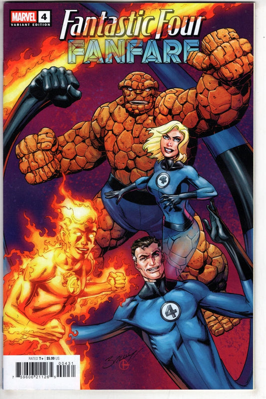 Marvel COMIC BOOK FANTASTIC FOUR FANFARE #4 MARK BAGLEY VARIANT