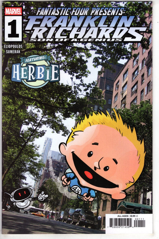 Marvel COMIC BOOK FANTASTIC FOUR PRESENTS: FRANKLIN RICHARDS - SON OF A GENIUS #1