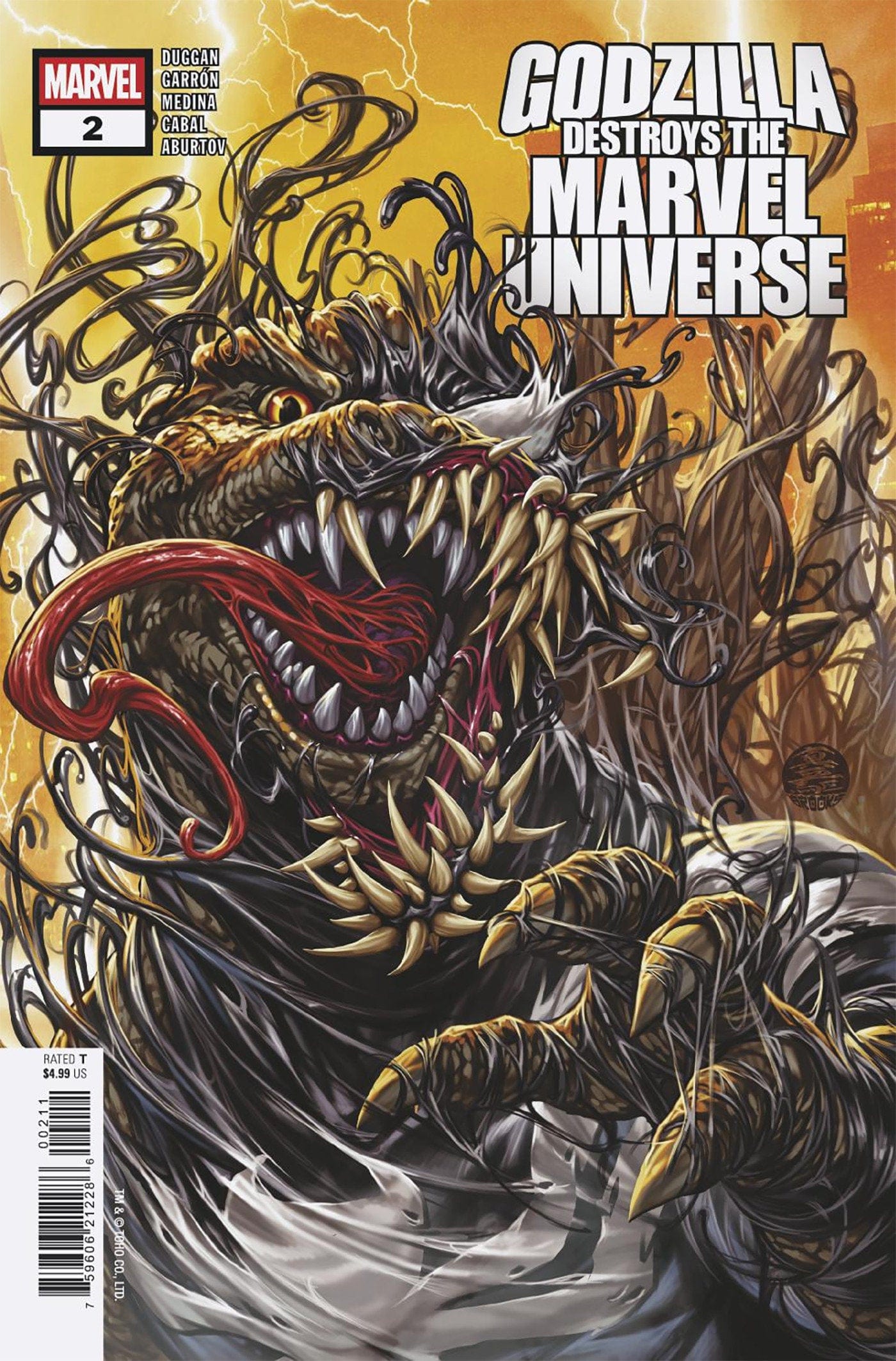 Marvel COMIC BOOK GODZILLA DESTROYS THE MARVEL UNIVERSE #2