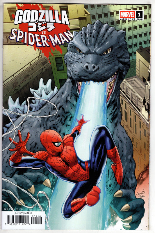Marvel COMIC BOOK GODZILLA VS. SPIDER-MAN #1 GREG LAND VARIANT
