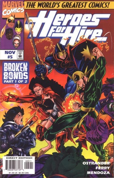 Marvel COMIC BOOK Heroes for Hire #5 (VF/NM)