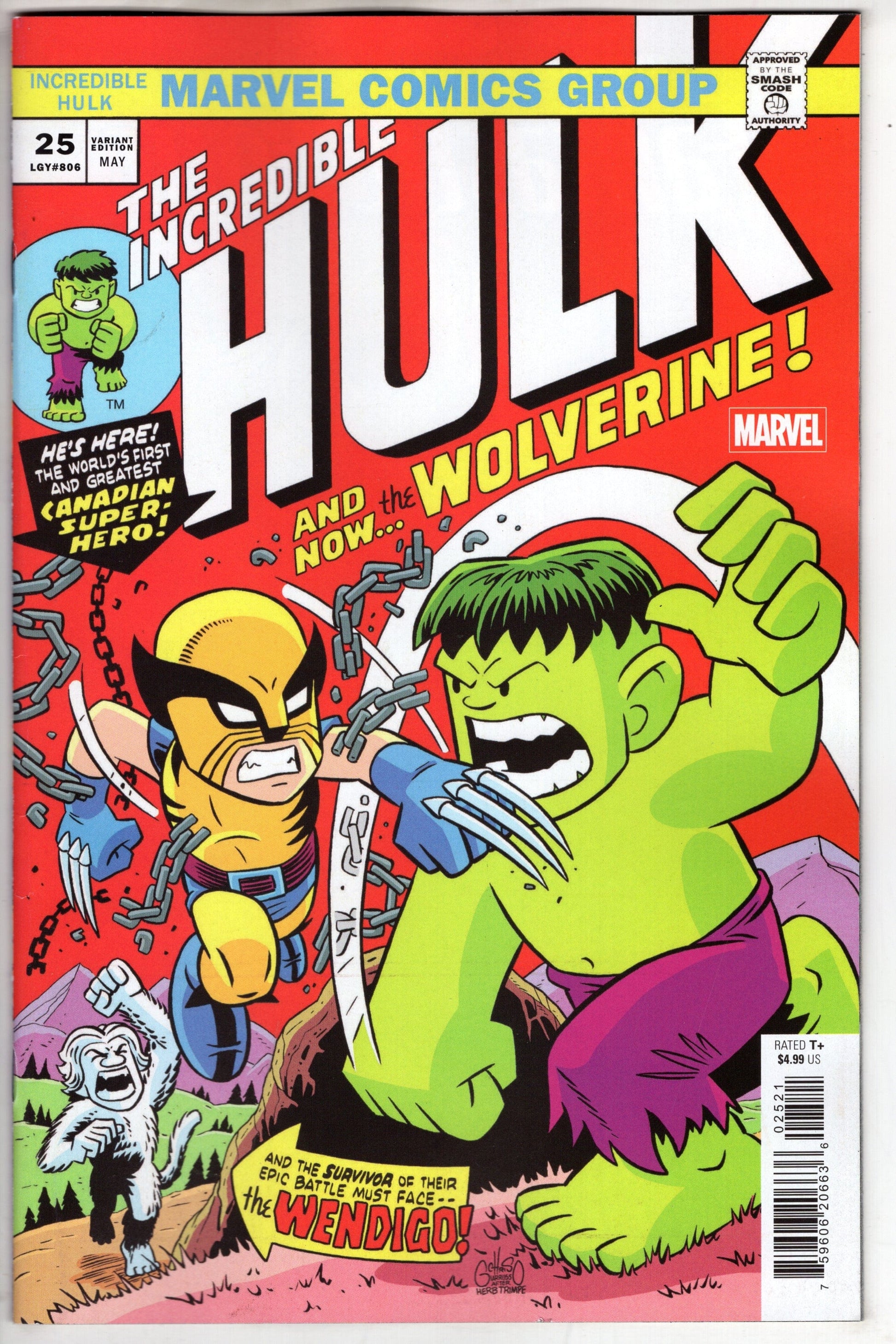Marvel COMIC BOOK INCREDIBLE HULK #25 CHRIS GIARRUSSO VARIANT