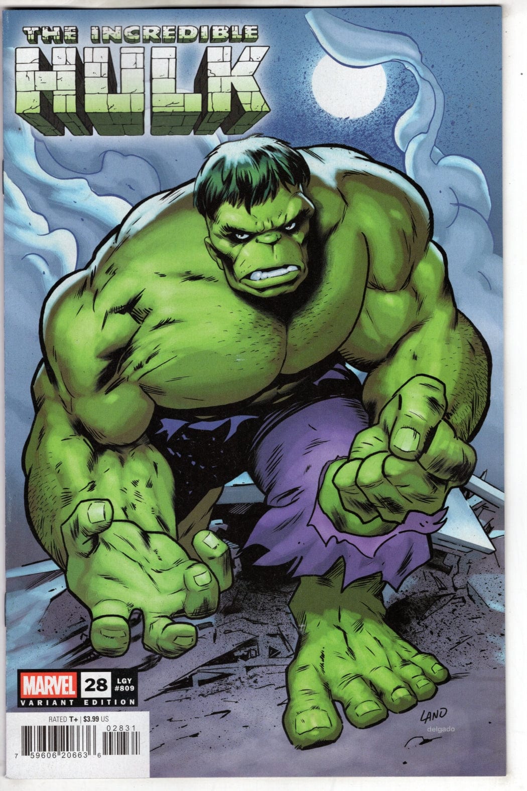Marvel COMIC BOOK INCREDIBLE HULK #28 GREG LAND VARIANT