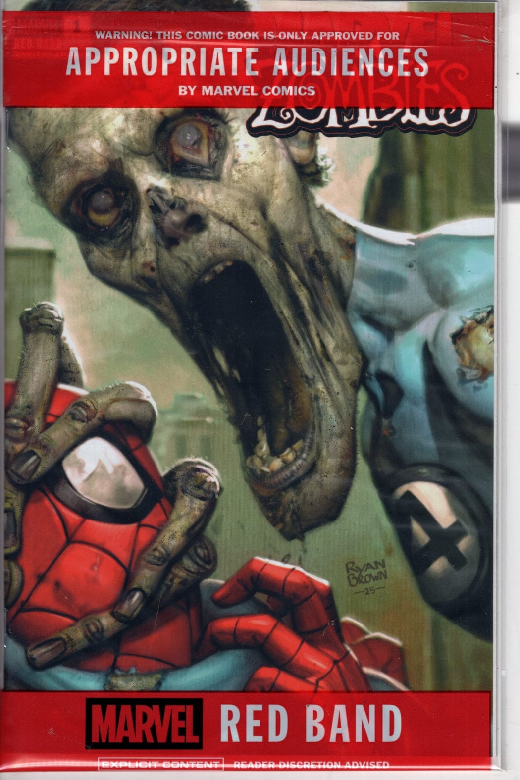 Marvel COMIC BOOK MARVEL ZOMBIES: RED BAND #1 RYAN BROWN VARIANT [POLYBAGGED]