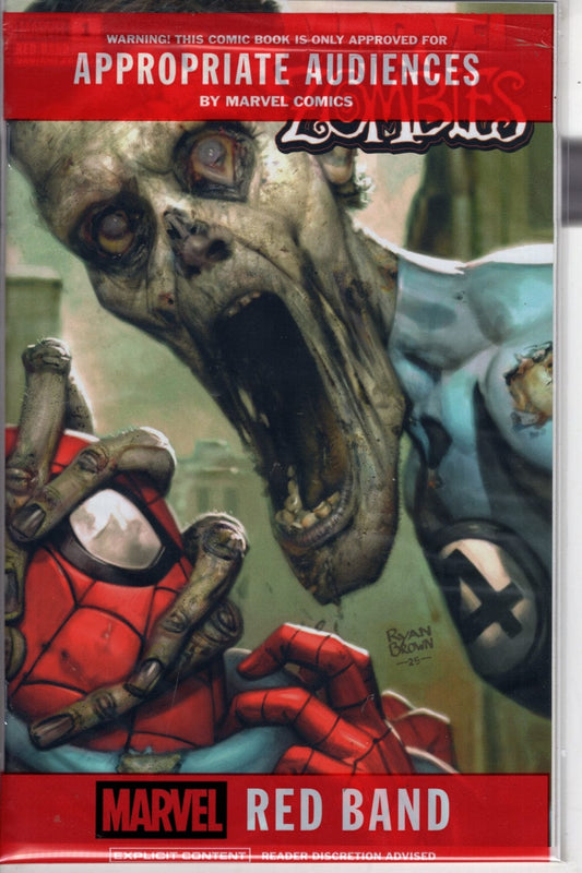 Marvel COMIC BOOK MARVEL ZOMBIES: RED BAND #1 RYAN BROWN VARIANT [POLYBAGGED]