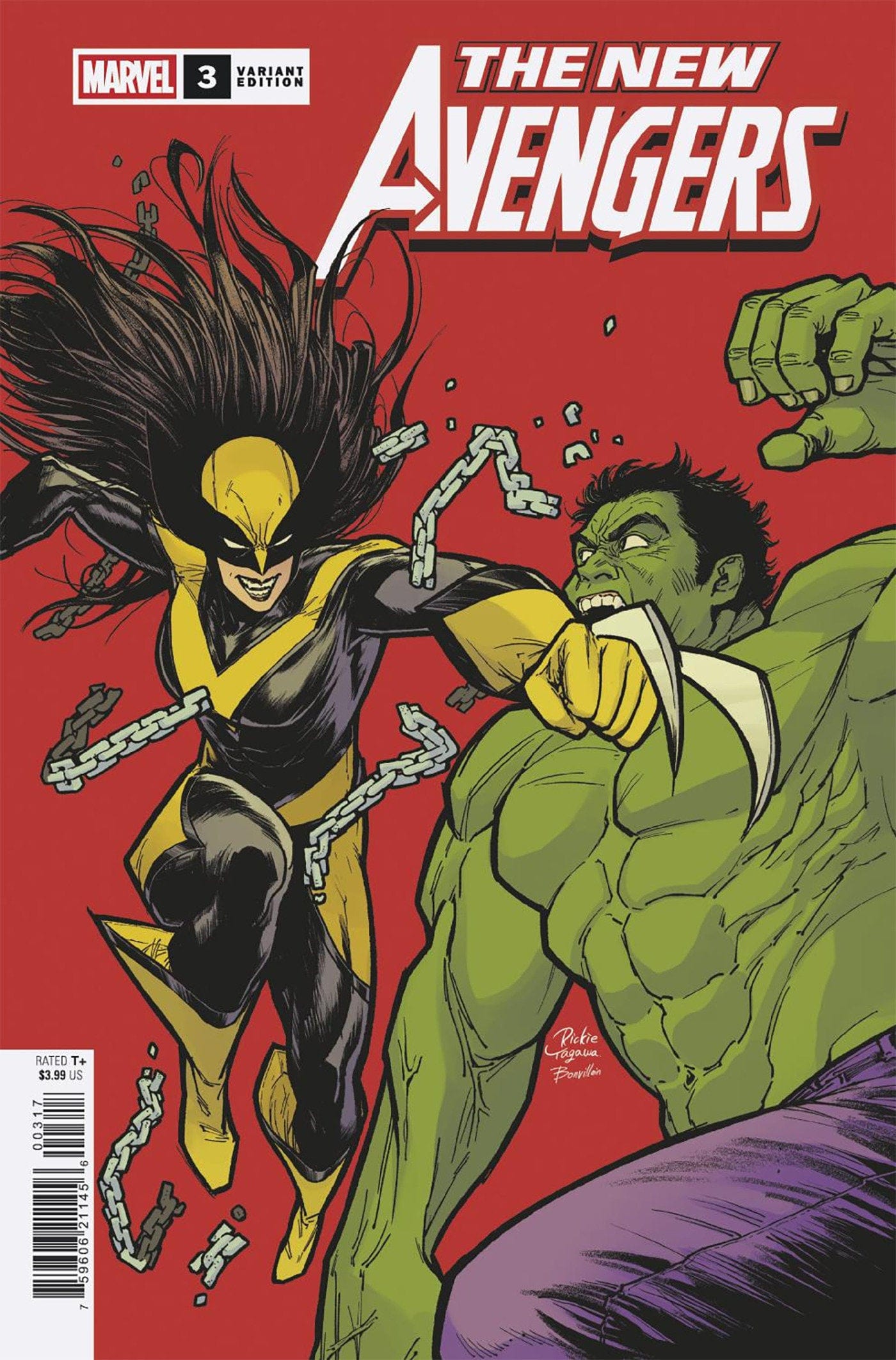 Marvel COMIC BOOK NEW AVENGERS #3 RICKIE YAGAWA VARIANT