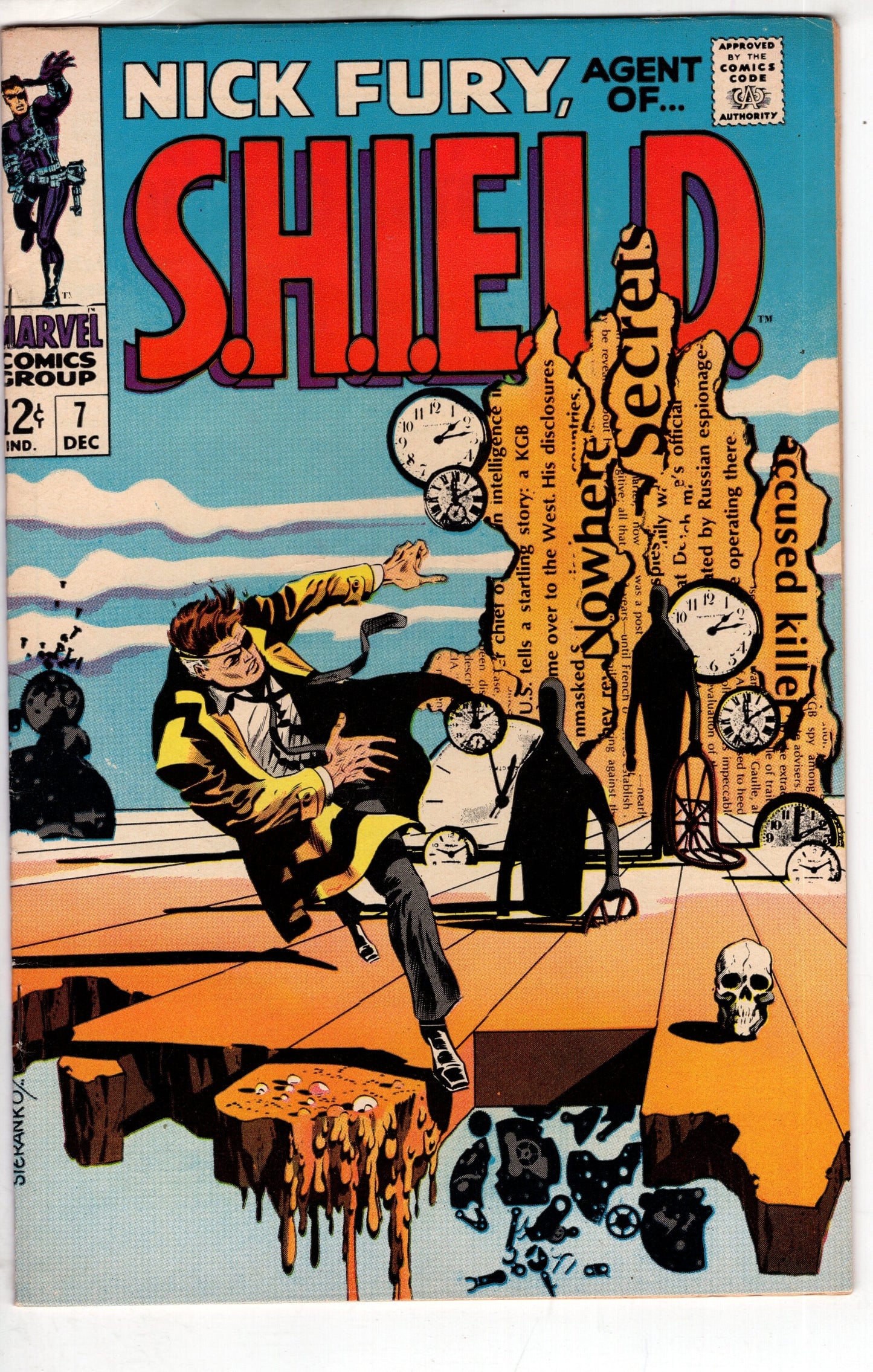 Marvel COMIC BOOK Nick Fury Agent of SHIELD (1968 series) #7