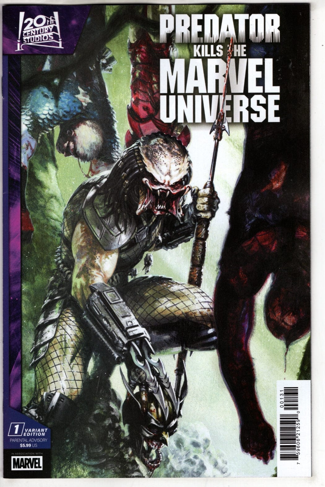 Marvel COMIC BOOK PREDATOR KILLS THE MARVEL UNIVERSE #1 GABRIELE DELL'OTTO VARIANT