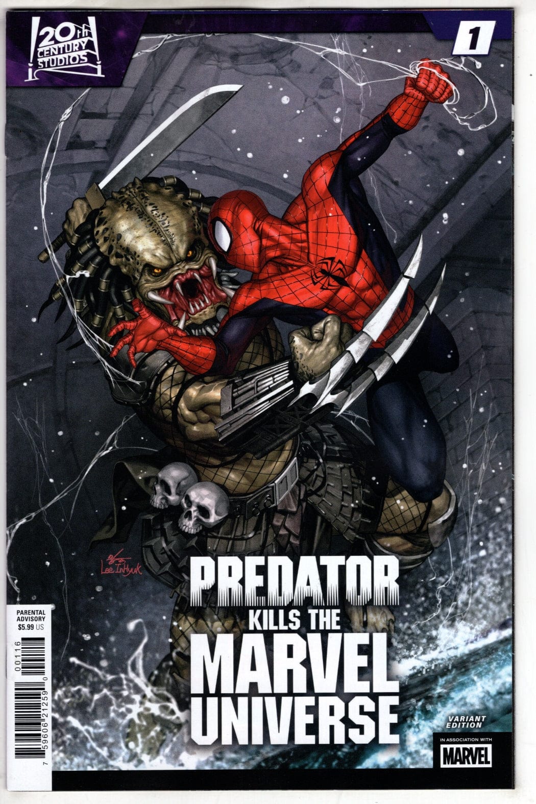Marvel COMIC BOOK PREDATOR KILLS THE MARVEL UNIVERSE #1 INHYUK LEE VARIANT