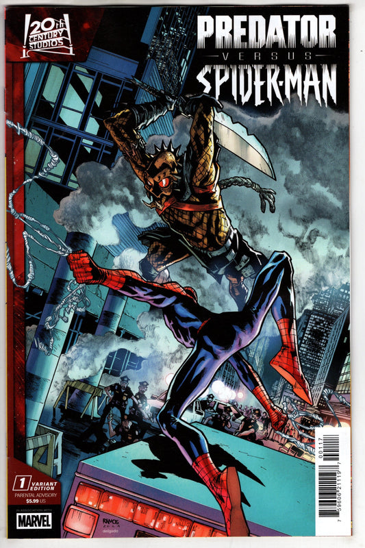 Marvel COMIC BOOK PREDATOR VS. SPIDER-MAN #1 HUMBERTO RAMOS VARIANT