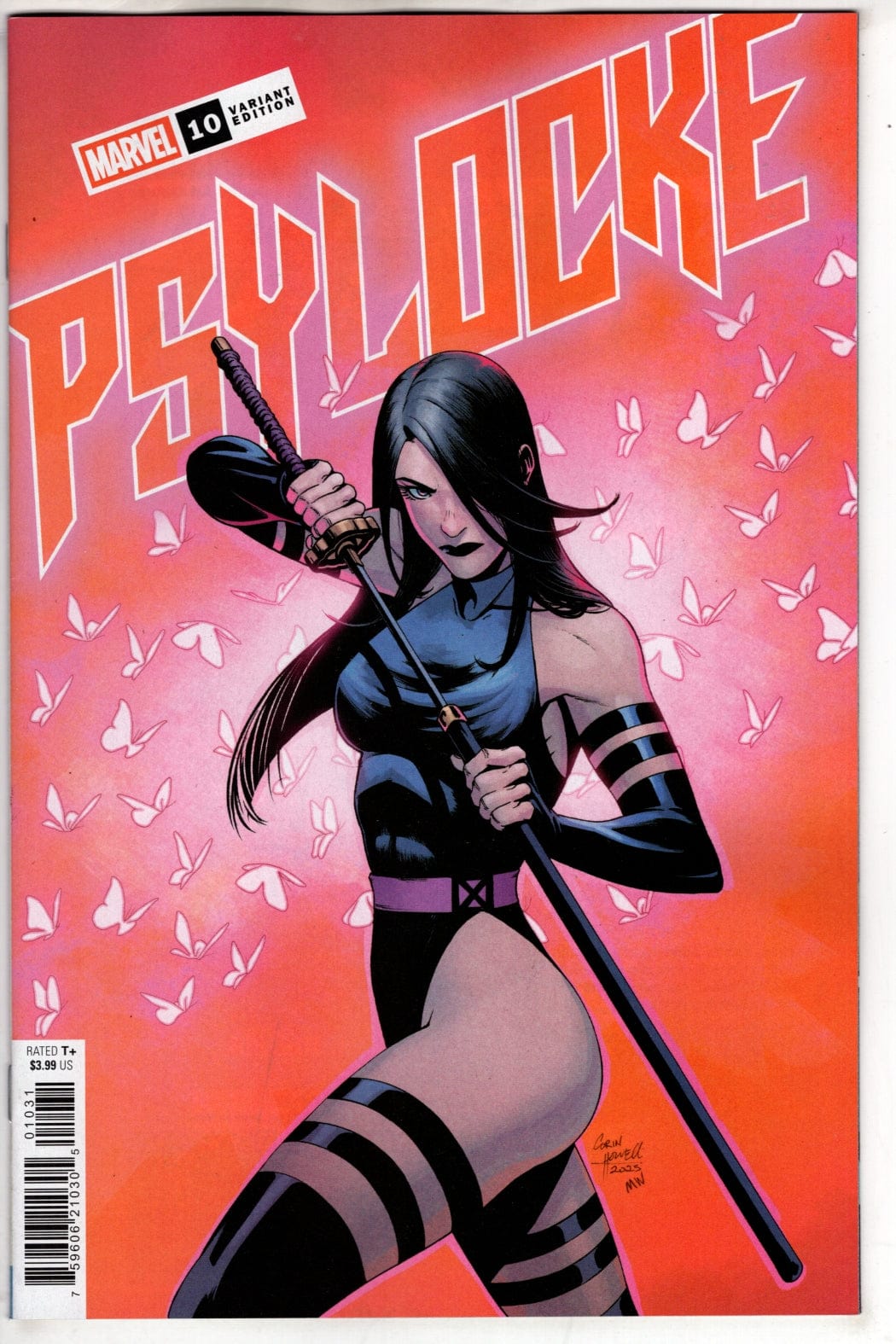 Marvel COMIC BOOK PSYLOCKE #10 CORIN HOWELL VARIANT