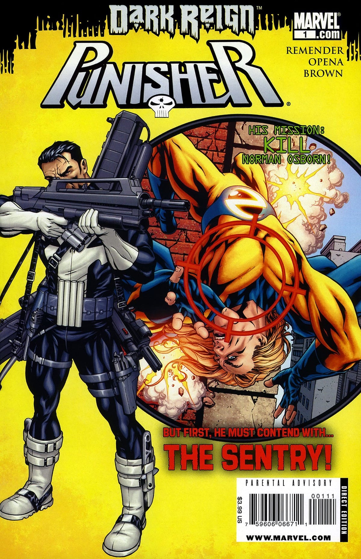 Marvel COMIC BOOK Punisher #1 CVR A Marvel 2009 FN